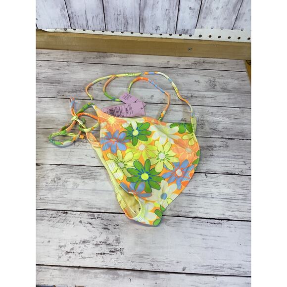 Wild Fable Groovy Floral Print Tie Side Bikini Bottoms XS Target - Picture 3 of 3